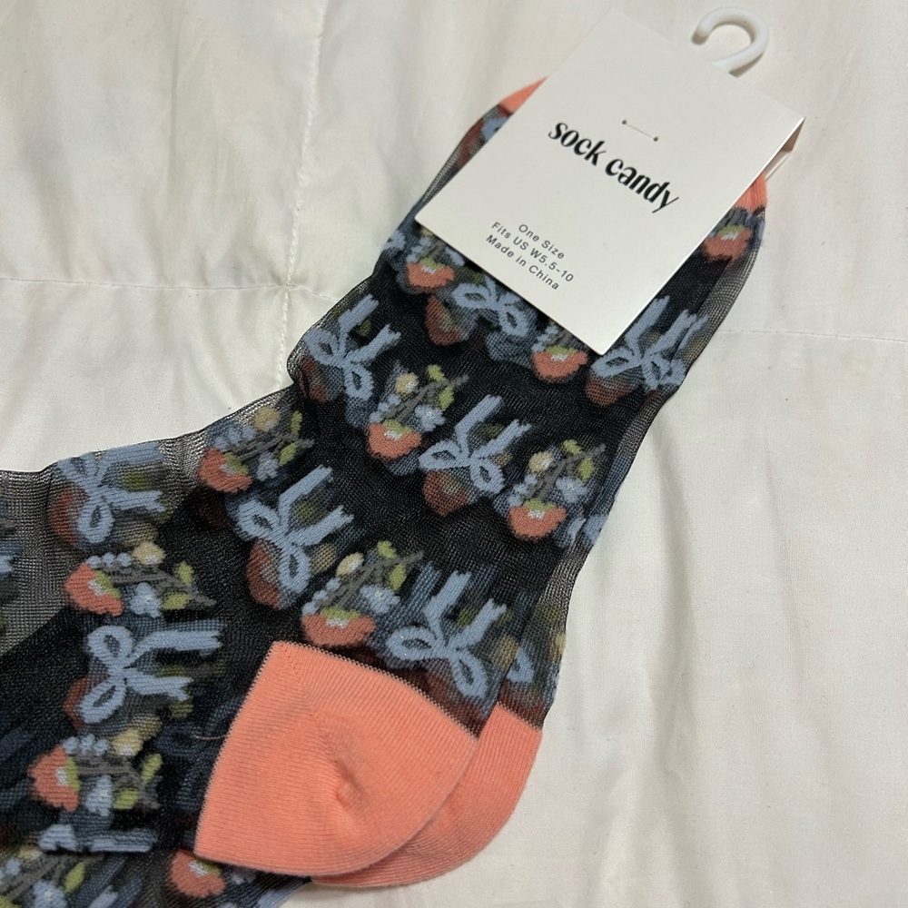 Sock Candy Floral Socks with Ruffle Trim - Picture 5 of 5
